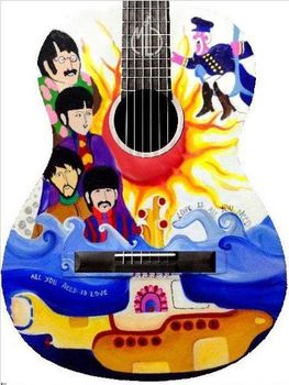 Mini Chitarra The Beatles – Tribute Yellow Submarine