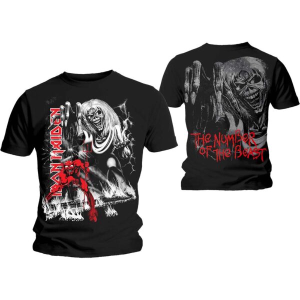T-shirt Iron Maiden : Number Of The Beast Jumbo (Unisex Medium)
