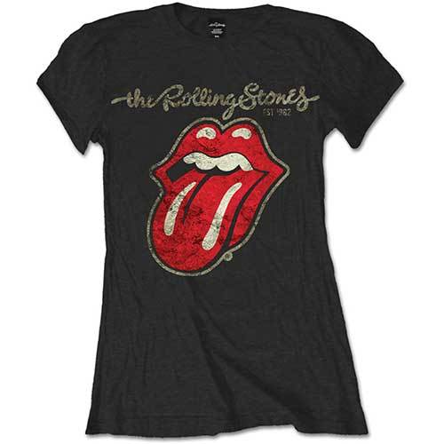 T-shirt Rolling stones – plastered tongue Lady Small