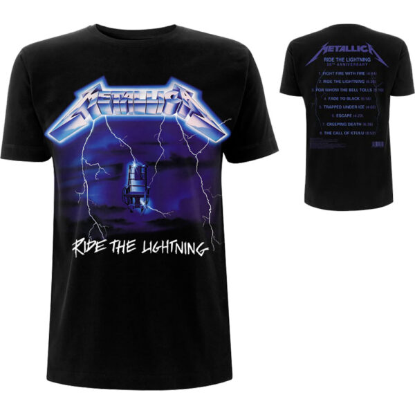 T-shirt Metallica : Ride The Lightning Tracks (unisex medium)