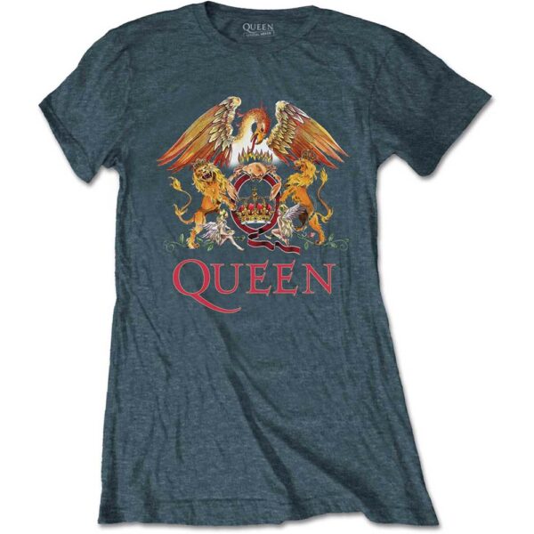T-shirt Queen : Classic Crest Colore Grey (Lady Medium)