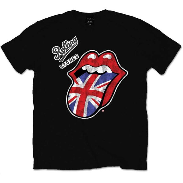T-shirt Rolling Stones : Vintage British Tongue (Unisex Tg. XL)