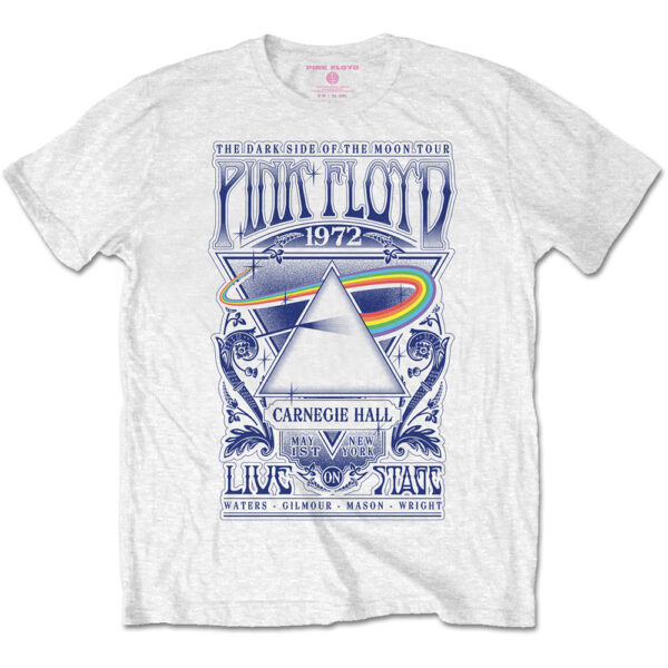 T-shirt Pink Floyd: Carnegie Hall Poster White (Bambino 7-8 Anni)