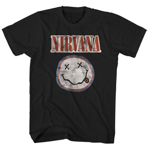 T-Shirt Nirvana: Distressed Logo (Unisex Tg. Medium)