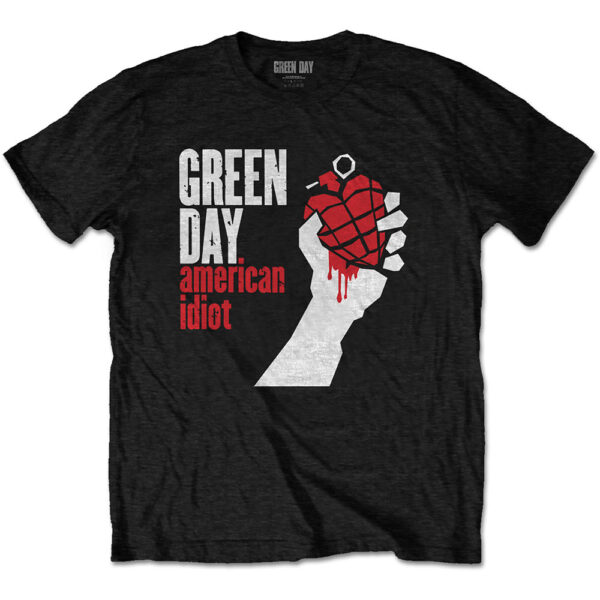 T-shirt Green Day: American Idiot Black (Unisex Tg. L)