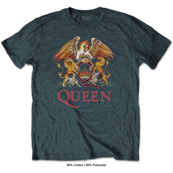 T-Shirt Queen : Classic Crest (Unisex tg.M)