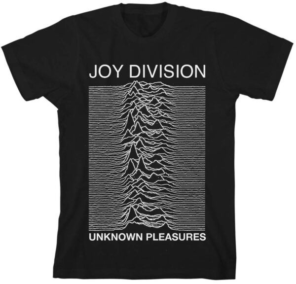 T-Shirt Joy division : Unknown Pleasures White On Black (Tg. Small Unisex )